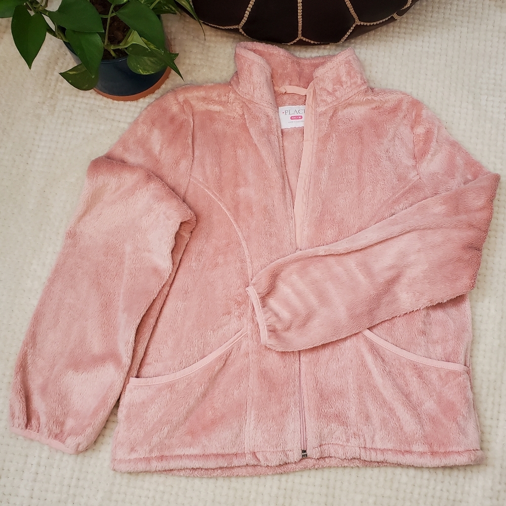 Girls faux fur Zip Up